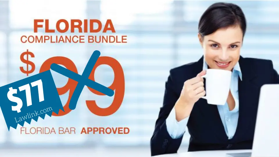 $77 For 33 Hours of Florida CLE Full Compliance - Lowest Price